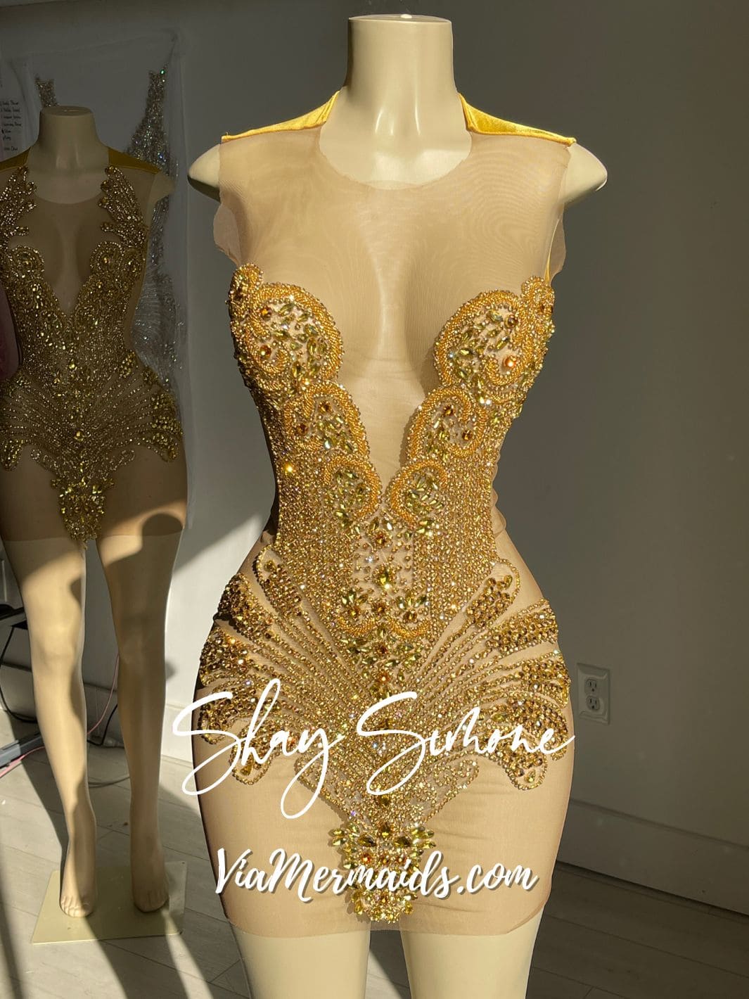 Rumi 2.0 Gold Rhinestone Dress Shay Simone Rumi 2.0 Gold Rhinestone Dress Shay Simone