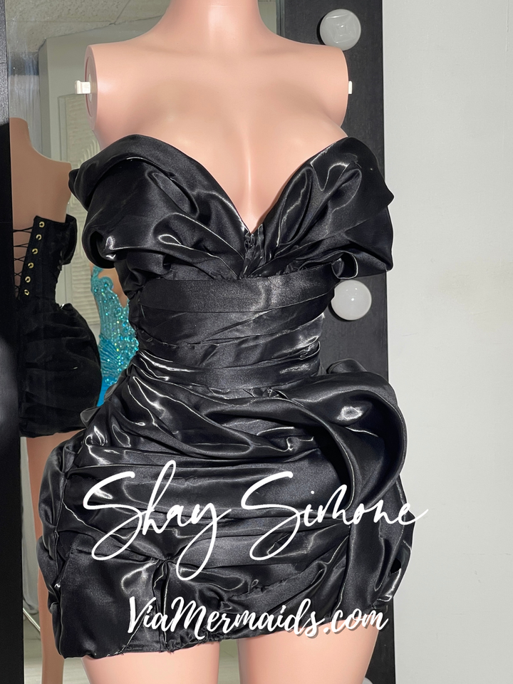 The Aalona Black Corset Dress