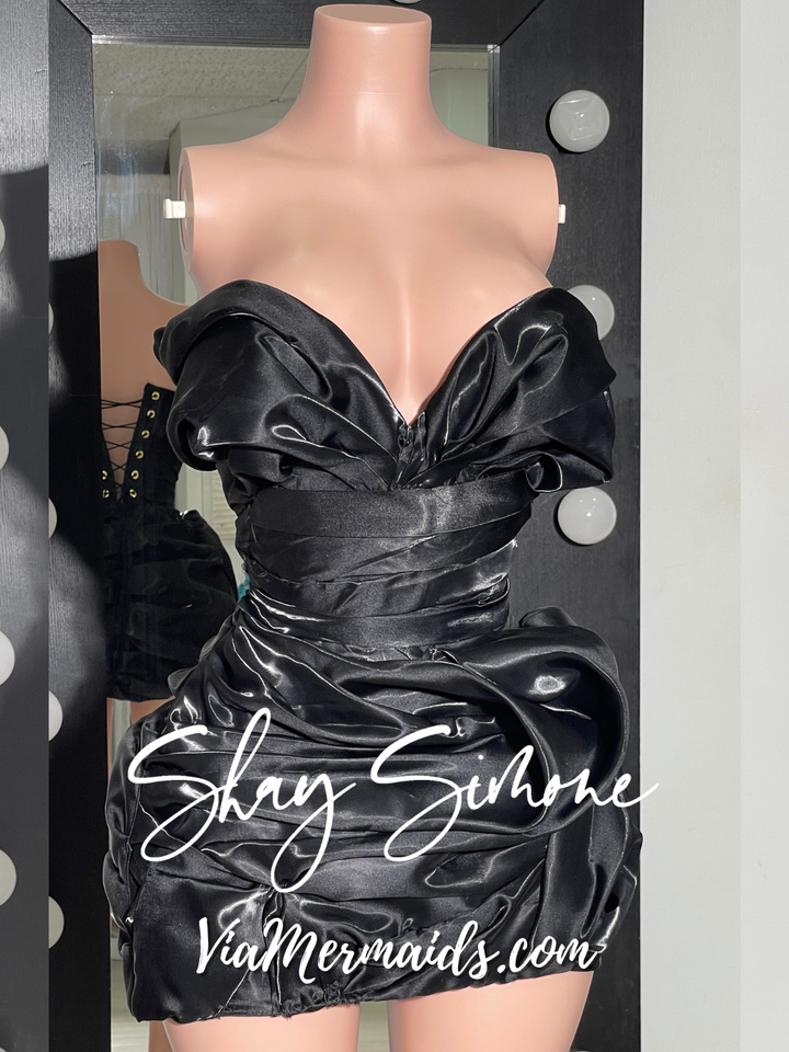 The Aalona Black Corset Dress