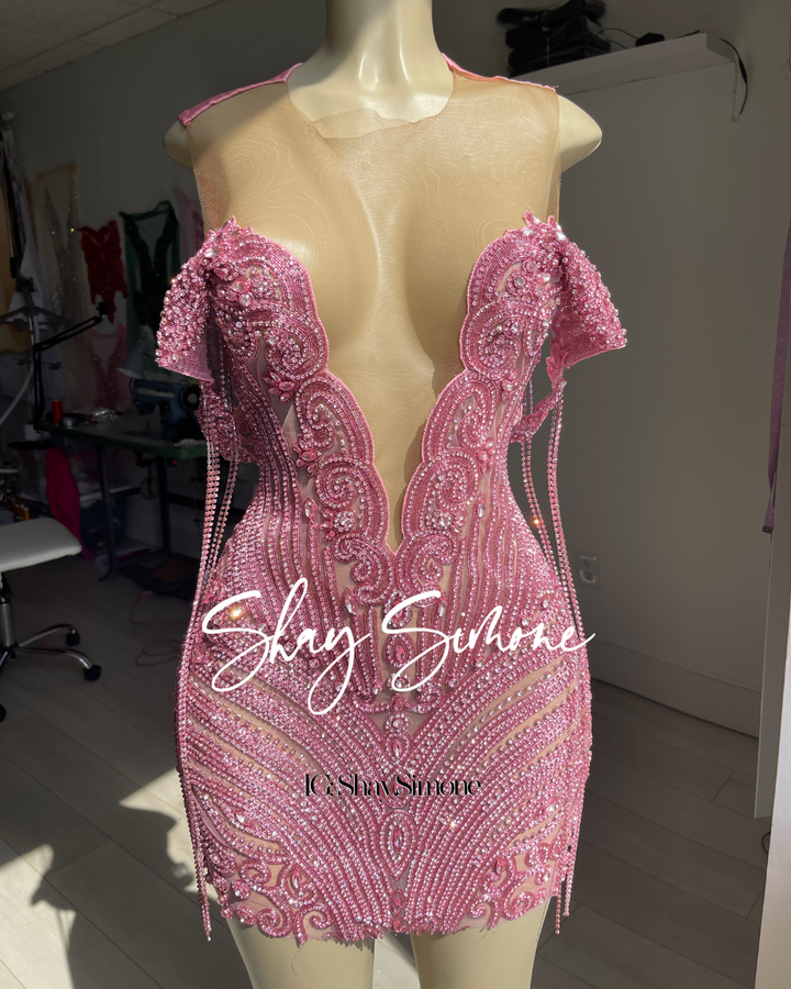 Birthday Bash Pink Crystal Party Dress