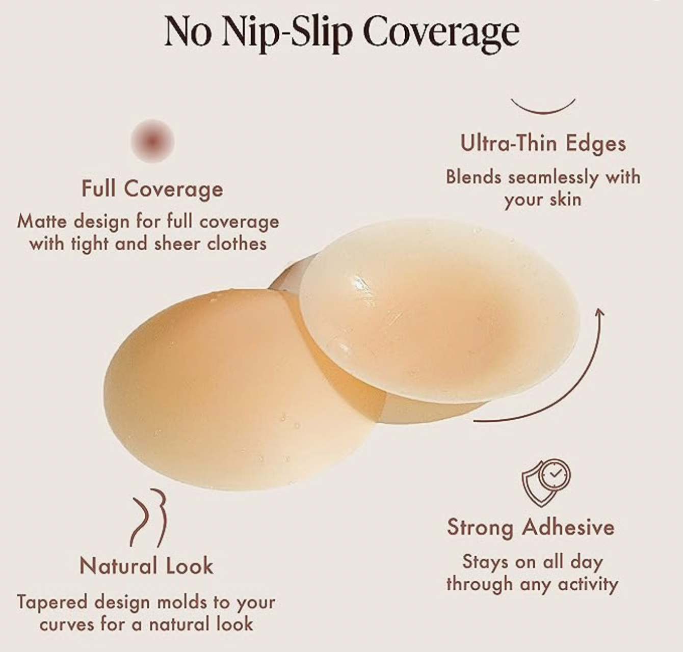 Reusuable Waterproof Skintone Nipple Covers