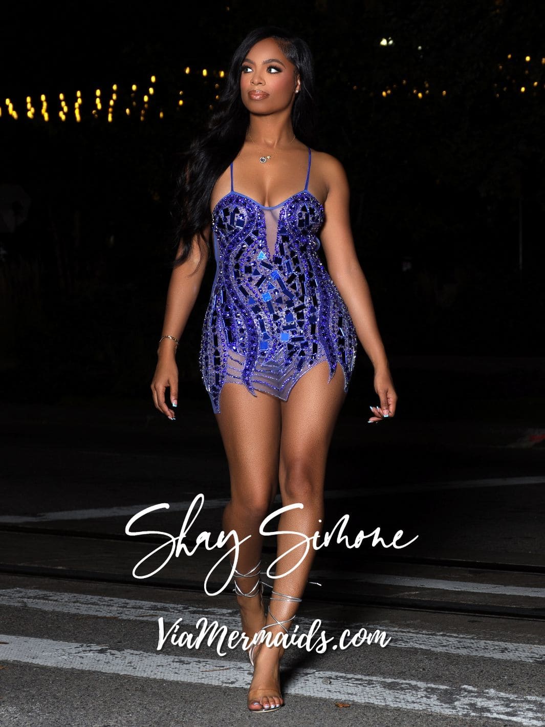 The Nobu Mirror Rhinestone Dress