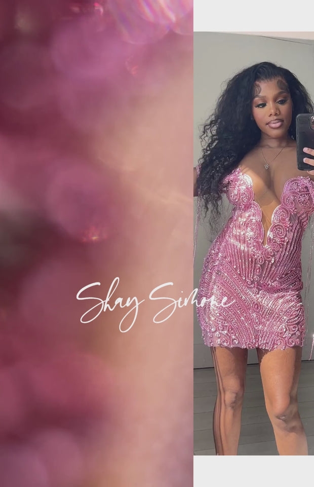 Birthday Bash Pink Crystal Party Dress – Shay Simone