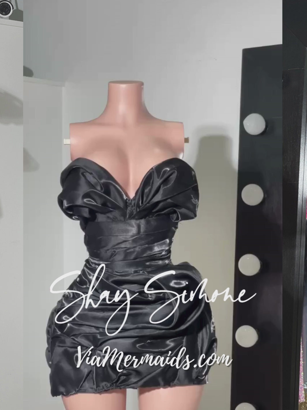 The Aalona Black Corset Dress