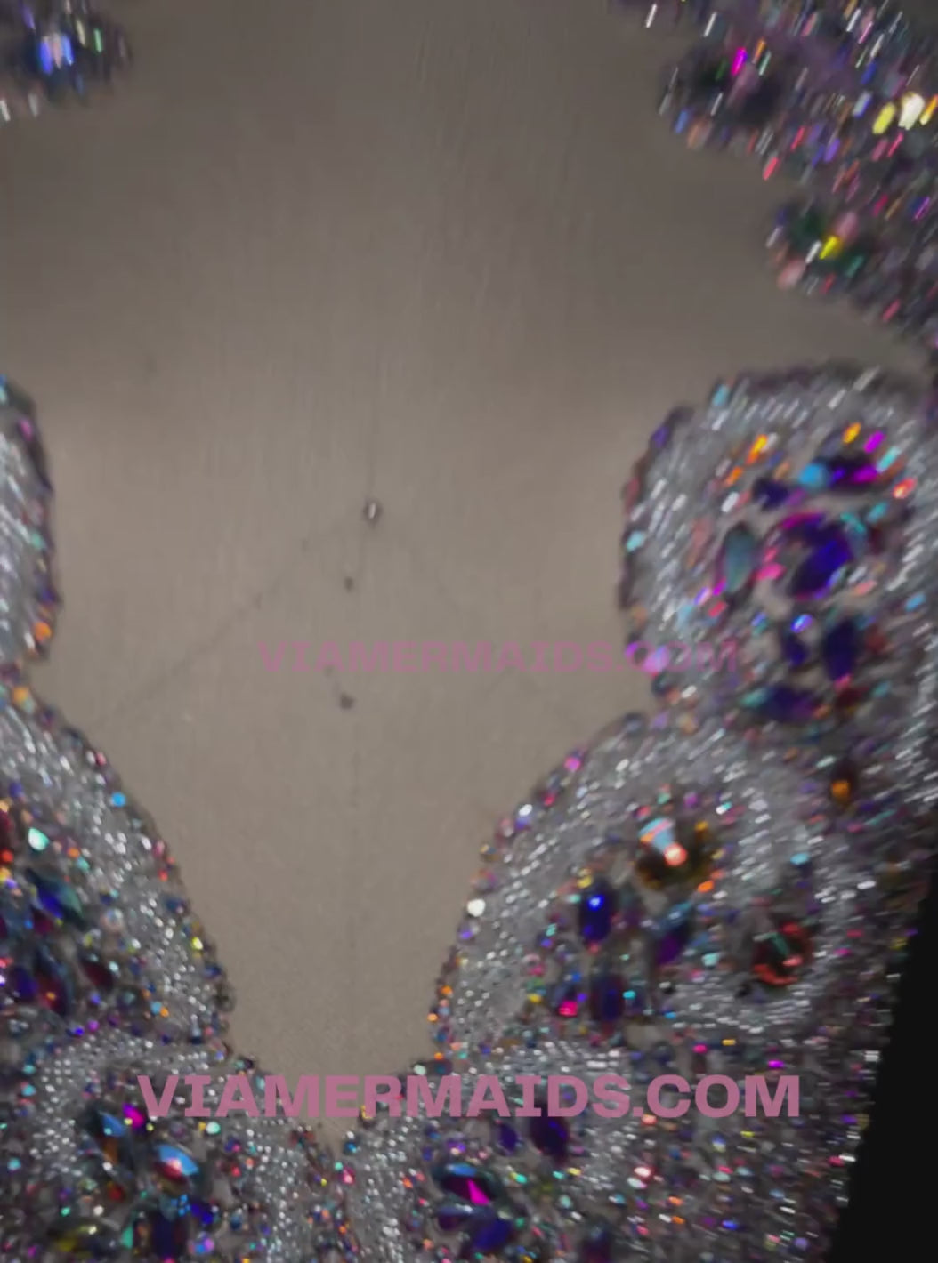 Niya 2.0 Purple Iridescent Rhinestone Dress
