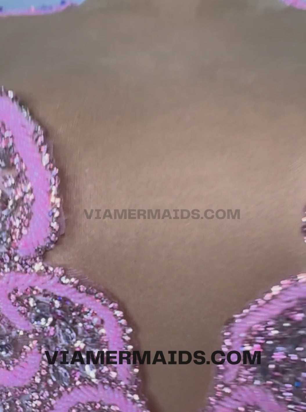 Baddie Pink Rhinestone Iridescent Sequin Dress
