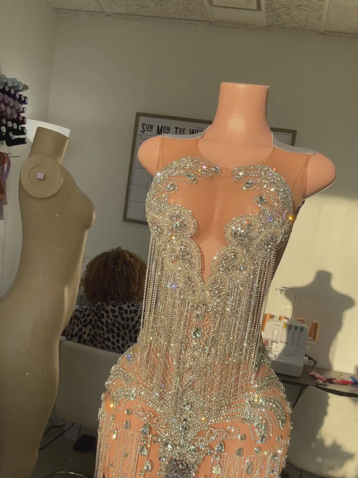 It Girl 3.0 Fringe Rhinestone Dress