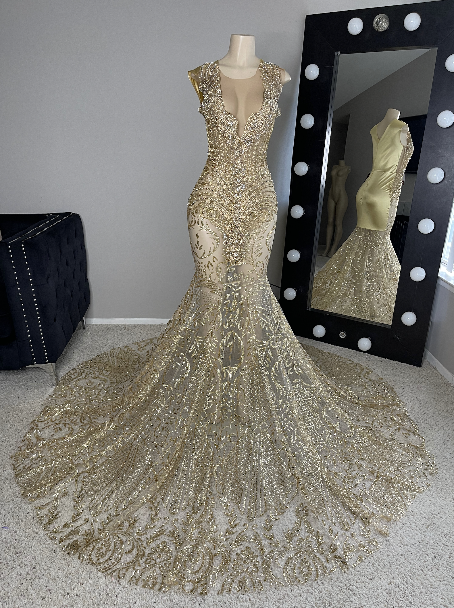 Gold Crystal Gown